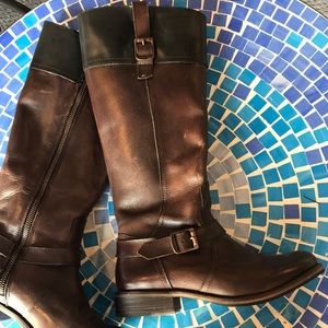 Leather riding boots